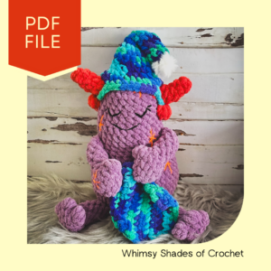 Adorable Nap loving Sleepy Slowpy Monster Crochet Pattern - Stella’s Monsters