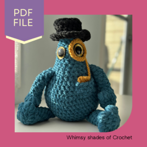 Smart, Book Loving, Mr. Toby the Sophisticated Monster Crochet Pattern - Stella’s Monsters