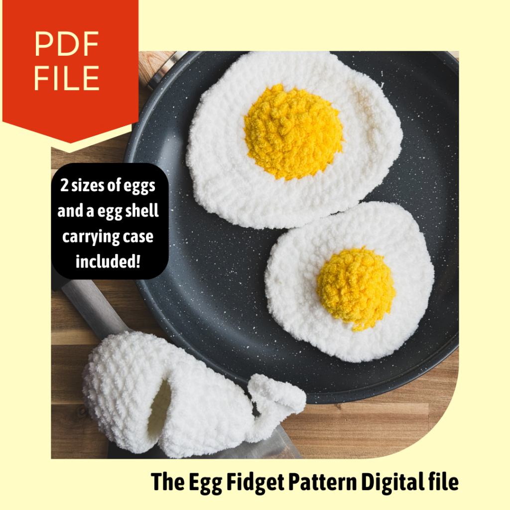 The Eggy Fidget Pattern with Carrying Case - Cute Crochet Fidget Pattern