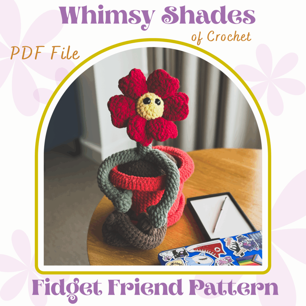 Fidget Friend Flower Crochet Pattern | Digital PDF File | Desk Pal